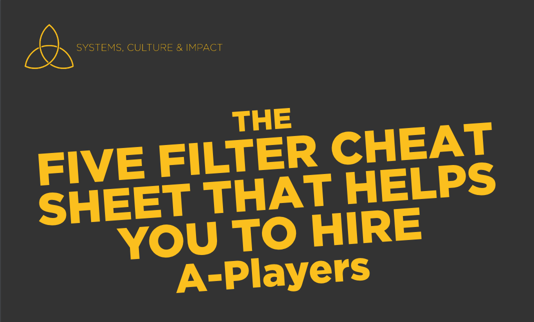 Hire APlayers with the Filter Fast Cheat Sheet FreeUp