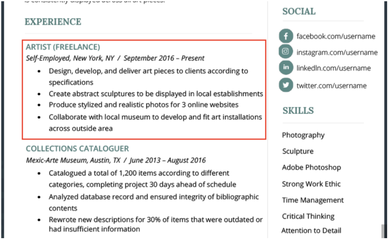 how-to-list-freelance-work-on-a-resume-with-examples