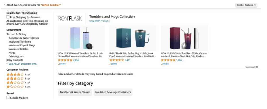 Example of Amazon product images