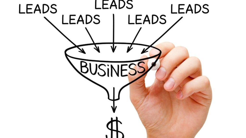leads going into a sales funnel