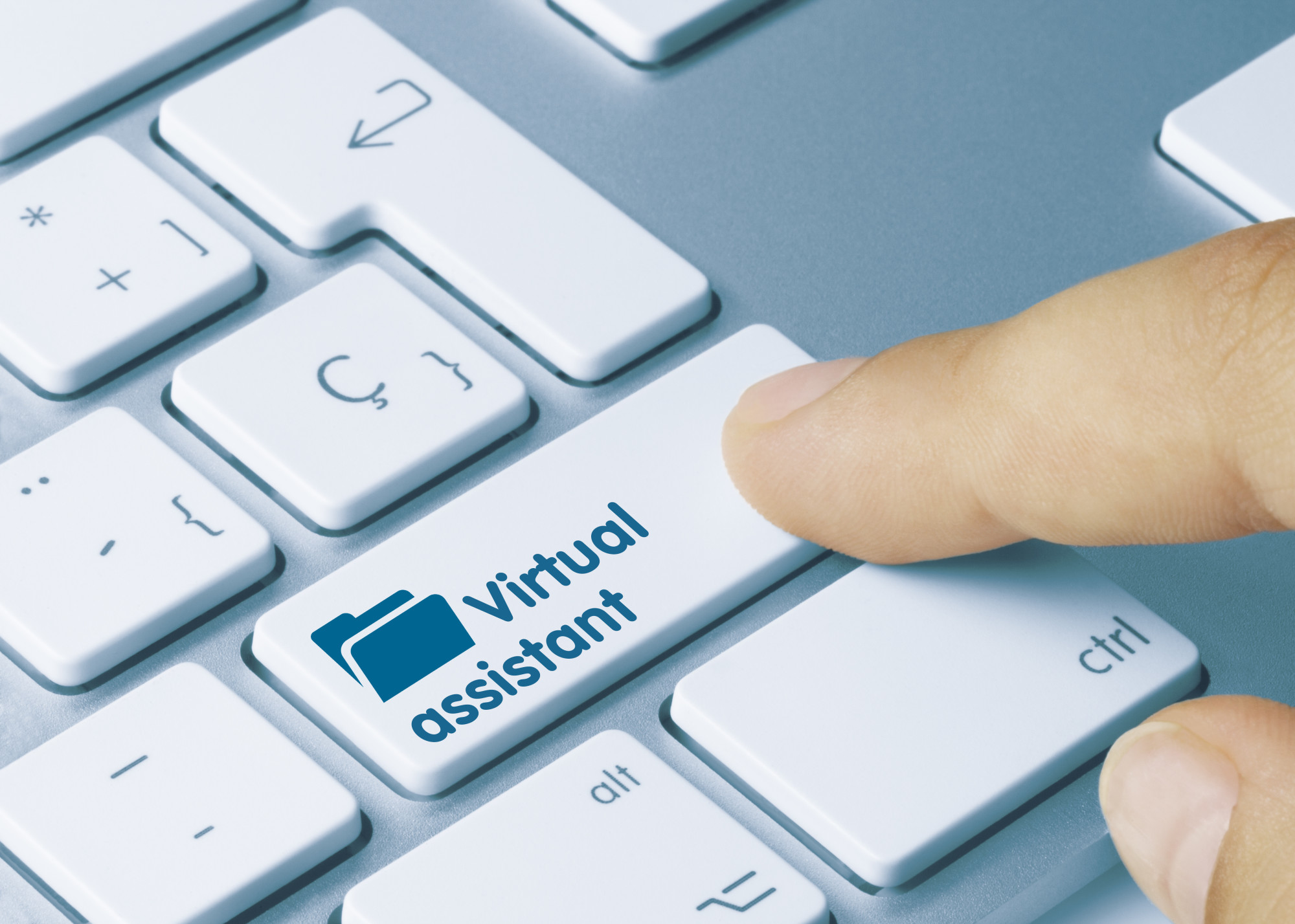 Image of keyboard with virtual assistant key
