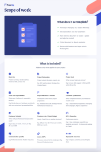 Free scope of work template