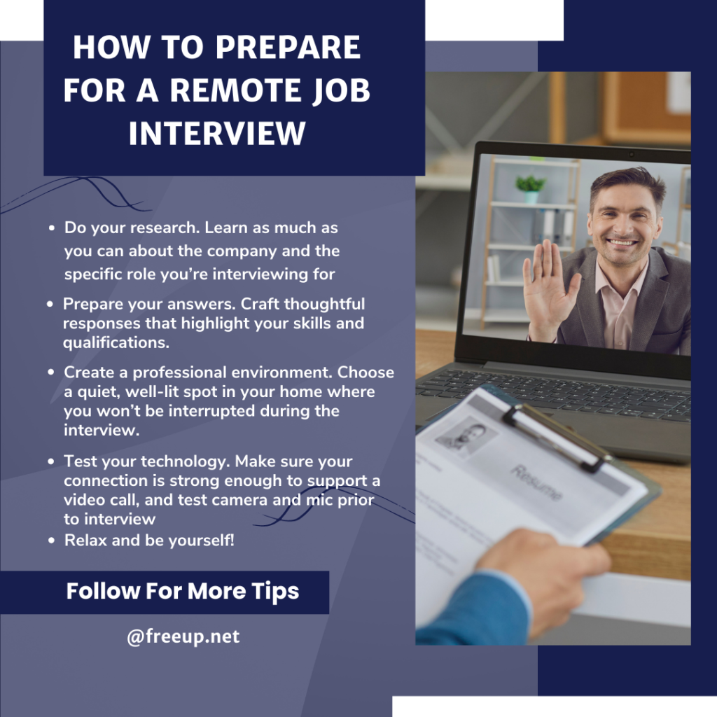 Tips On How To Pass A Remote Job Interview Freeup Tips On How To Pass A Remote Job Interview Freeup