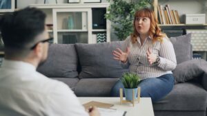 Freelancer pitching a client
